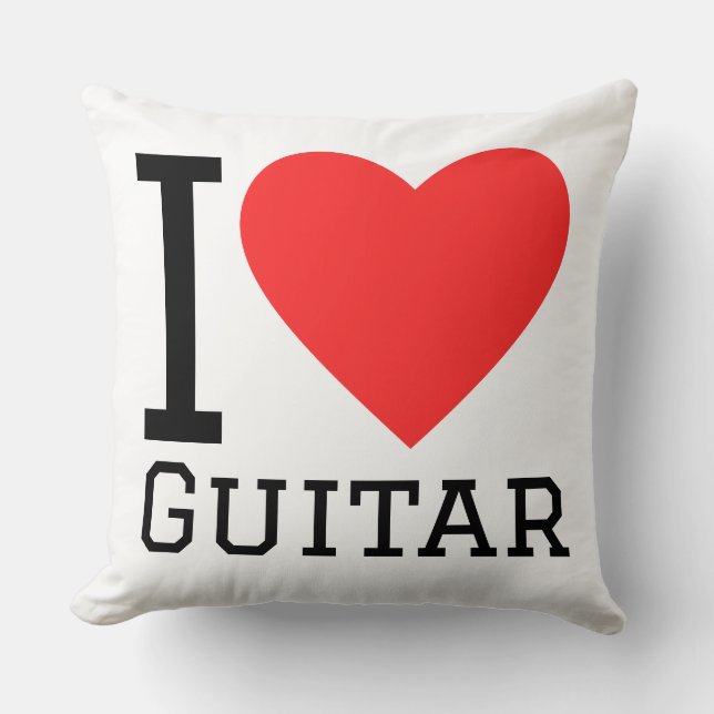 Coussin I love guitar (Recto)