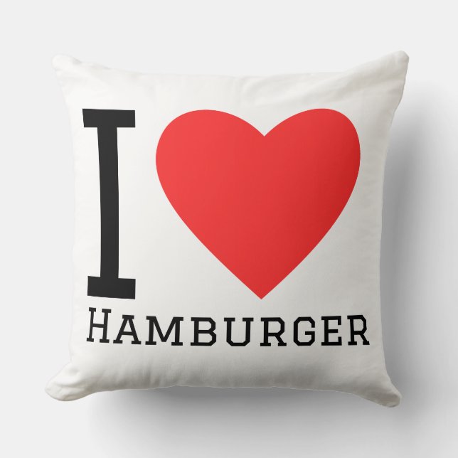 Coussin I love hamburguer (Recto)