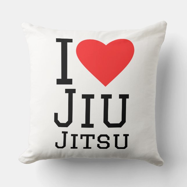 Coussin I love Jiu jitsu (Recto)