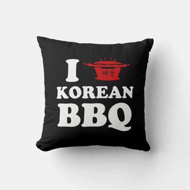Coussin I Love Korean BBQ (고 기 구 이) (Recto)