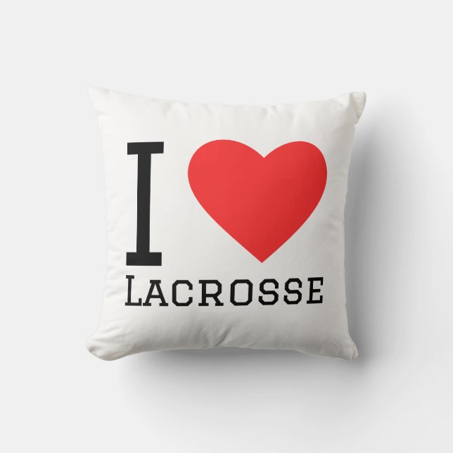 Coussin I love lacrosse (Recto)