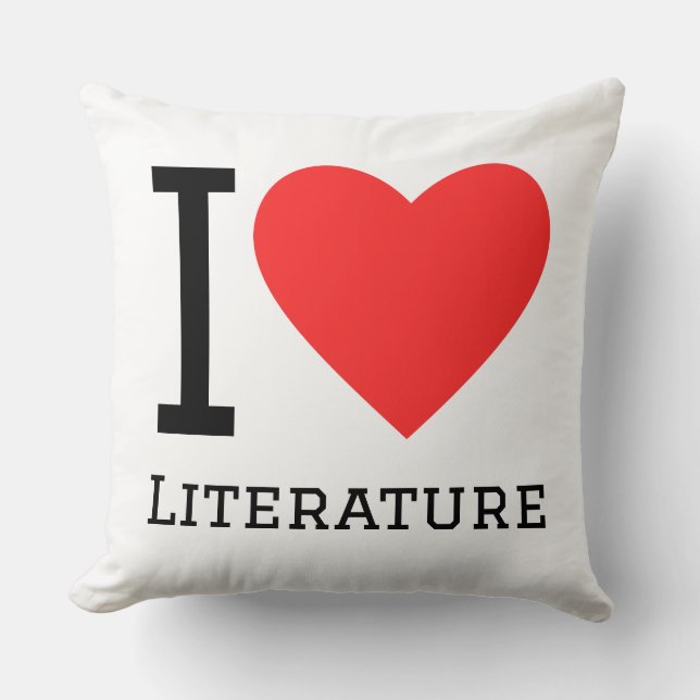Coussin I love literature (Recto)