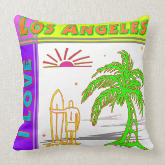 Coussin "I LOVE Los Angeles" Sun Palm Tree&Surfer#2 Coussi