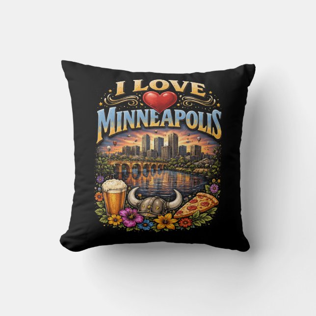 Coussin I Love Minneapolis (Recto)