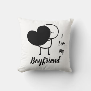Coussin I Love My BOYFRIEND - Personnalisé moderne