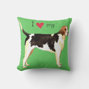 Coussin I Love my English Foxhound
