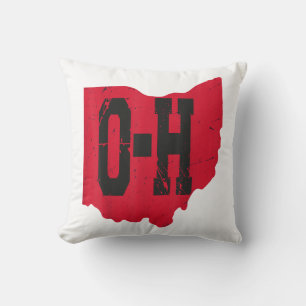Coussin I Love My Ohio Home Script Ohio Buckeye State