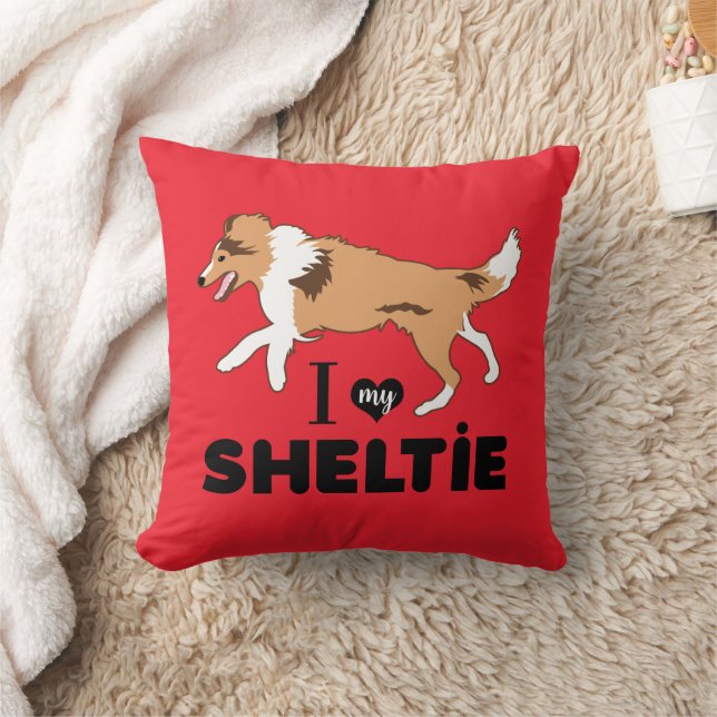 Coussin I Love my Sheltie Shetland Sheepdog (Couverture)
