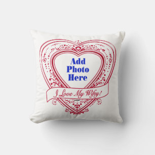 Coussin I Love My Wifey ! - Photo Red Hearts