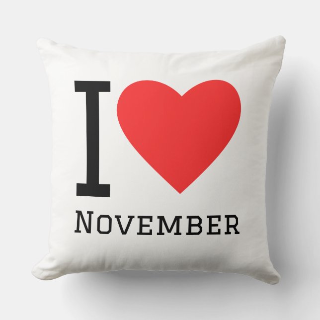Coussin I love November (Recto)