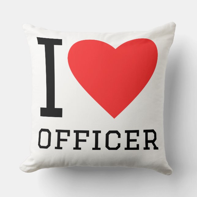 Coussin I love officer (Recto)