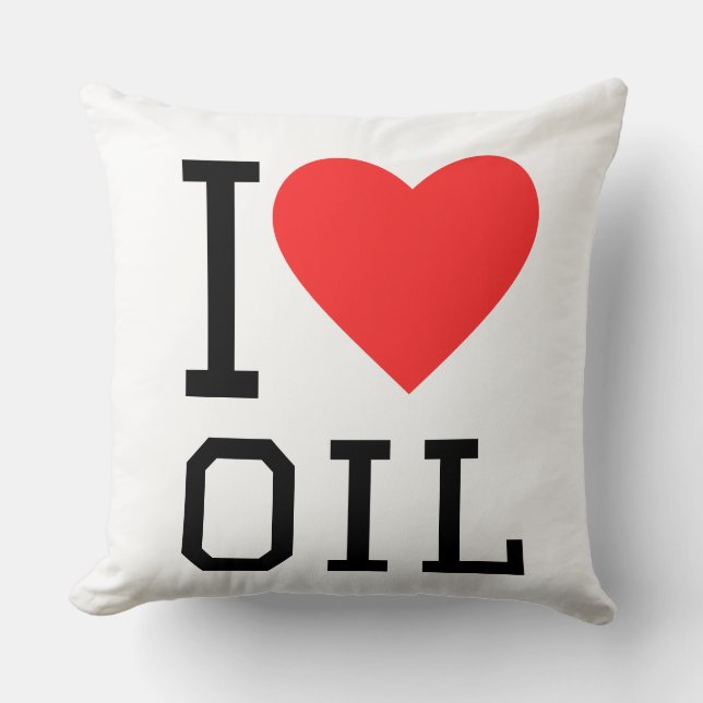 Coussin I love oil (Recto)