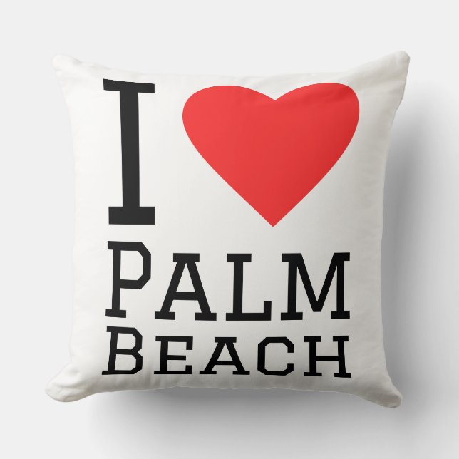 Coussin I love palm beach  (Recto)