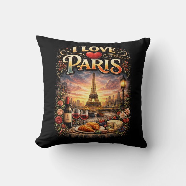 Coussin I Love Paris (Recto)