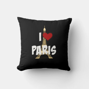 Coussin "I Love Paris", Tour Eiffel,