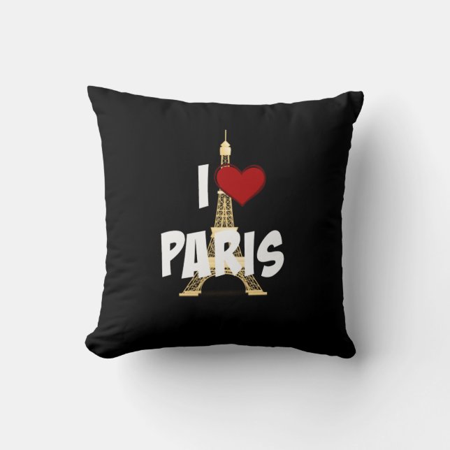 Coussin "I Love Paris", Tour Eiffel, (Recto)