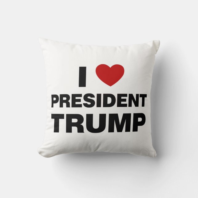 Coussin I Love Président Trump Heart (Recto)