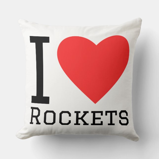Coussin I love rockets (Recto)