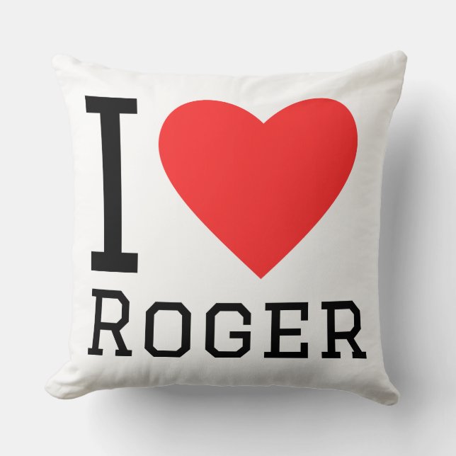 Coussin I love roger (Recto)
