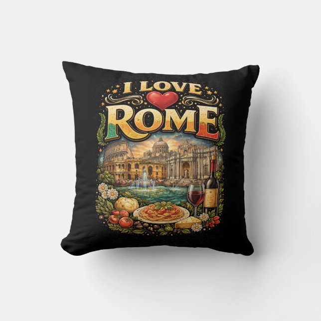 Coussin I Love Rome (Recto)