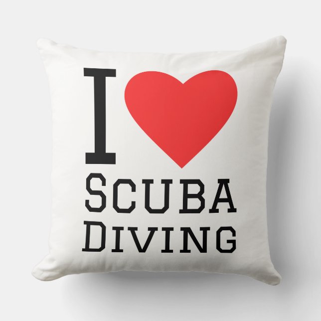 Coussin I love scuba diving (Recto)