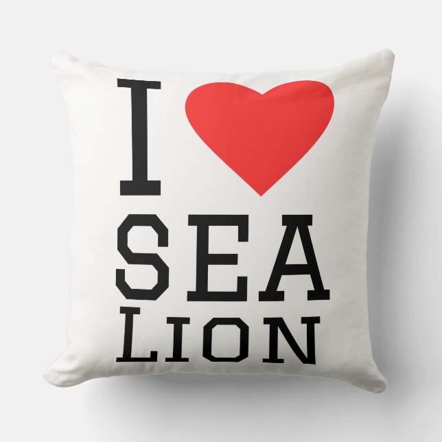 Coussin I love sea leon (Recto)