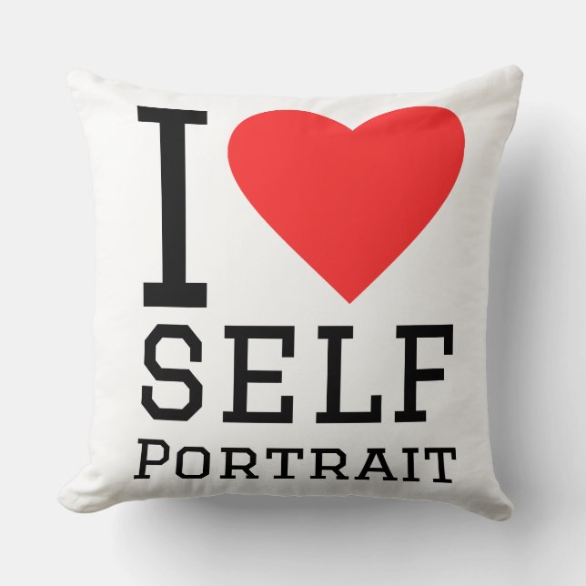 Coussin I love self portrait (Recto)