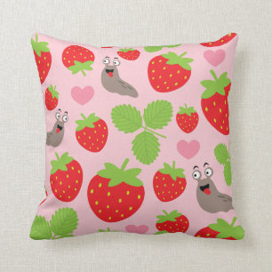 Coussin I Love Strawberries Motif sans pareille