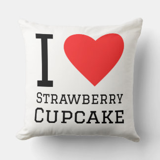 Coussin I love strawberry cupcake