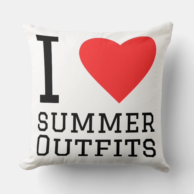 Coussin I love summer outfits (Recto)