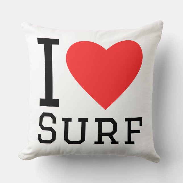 Coussin I love surf (Recto)