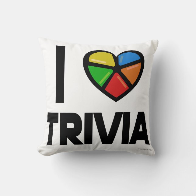 Coussin I Love Trivia Fun Epic Gamer Logo Fun (Recto)
