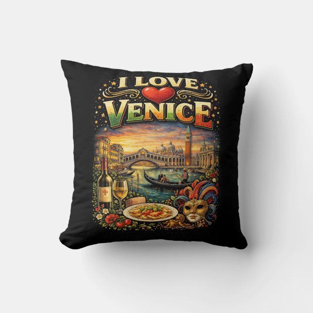 Coussin I Love Venice (Recto)