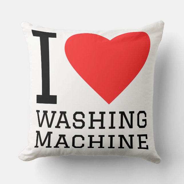 Coussin I love washing machine (Recto)
