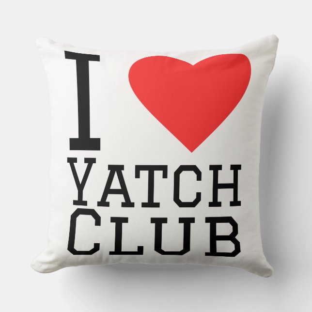 Coussin I love yatch club (Recto)