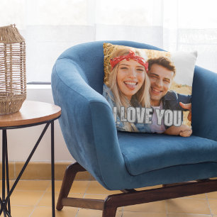 Coussin I Love You Boyfriend Photo cadeau