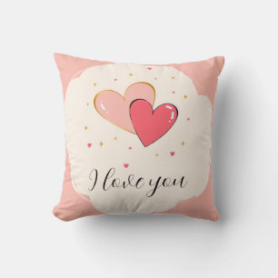 Coussin “I Love You” Heart design