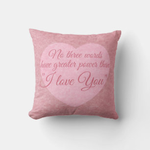 Coussin "I LOVE YOU" noms personnalisés & date jeter oreil