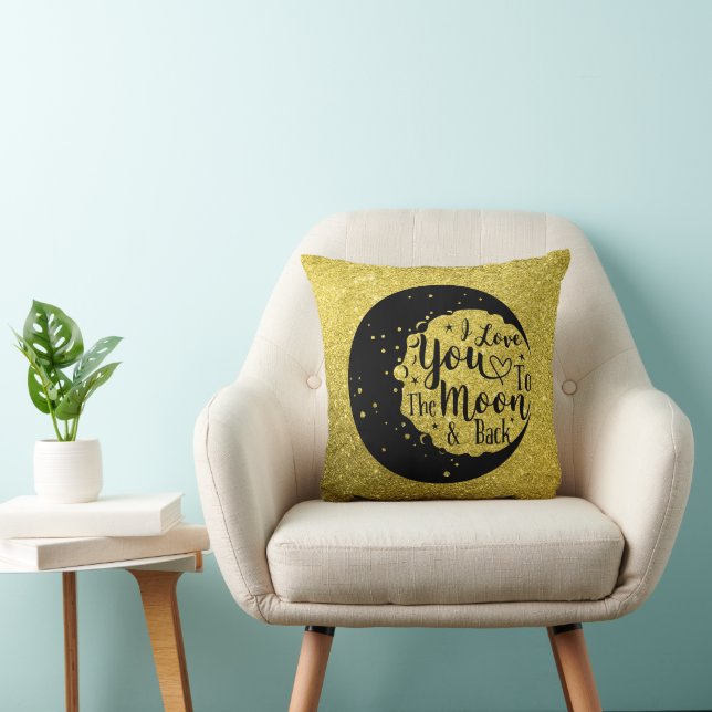 Coussin I love you to the moon and back (Chaise)