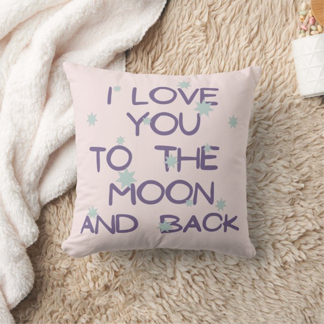 Coussin I love you to the moon and back (Couverture)