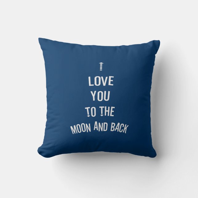 Coussin I love you to the moon and back (Recto)