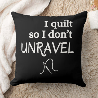 Coussin I Quilt So I Don’t Unravel Funny Sewing