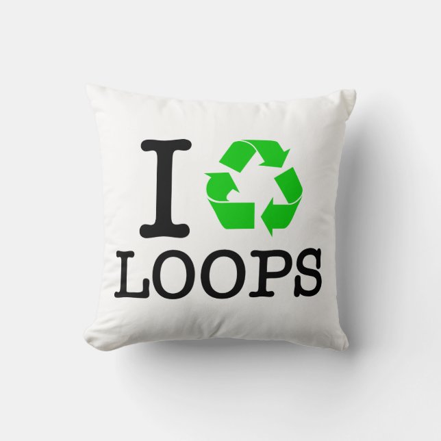 Coussin I Recycler les boucles (Recto)