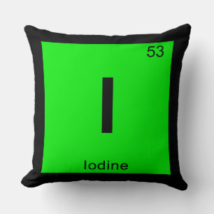 Coussin I - Symbole de tableau périodique de la chimie de 