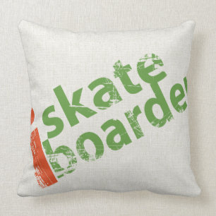 Coussin I texte de grunge de planchiste