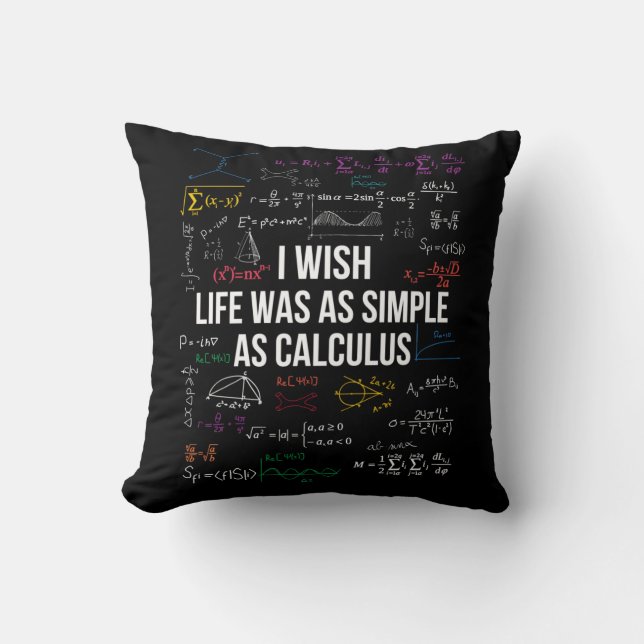 Coussin I Wish Life Was As Simple As Calculus Math Lover (Recto)