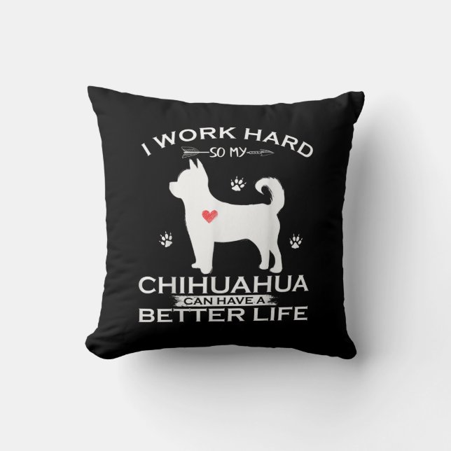 Coussin I Work Hard So (Recto)