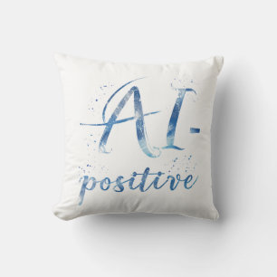 Coussin IA-Positive Text Art