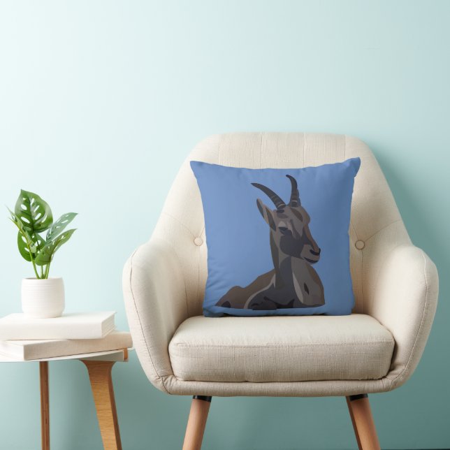Coussin Ibex Chèvre Art animal (Chaise)