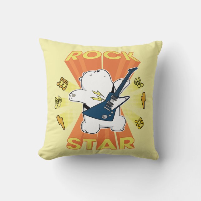 Coussin Ice Bear - Rock Star (Recto)